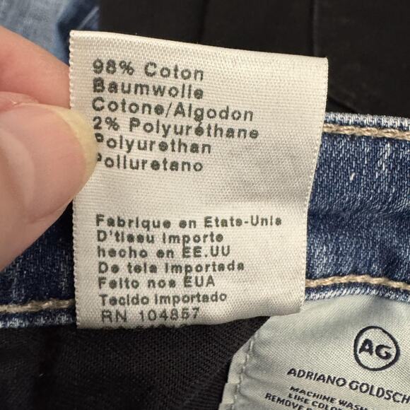 AG Adriano Goldschmied Stevie Ankle Jeans Womens 28R Blue Slim Straight Denim - Picture 8 of 12